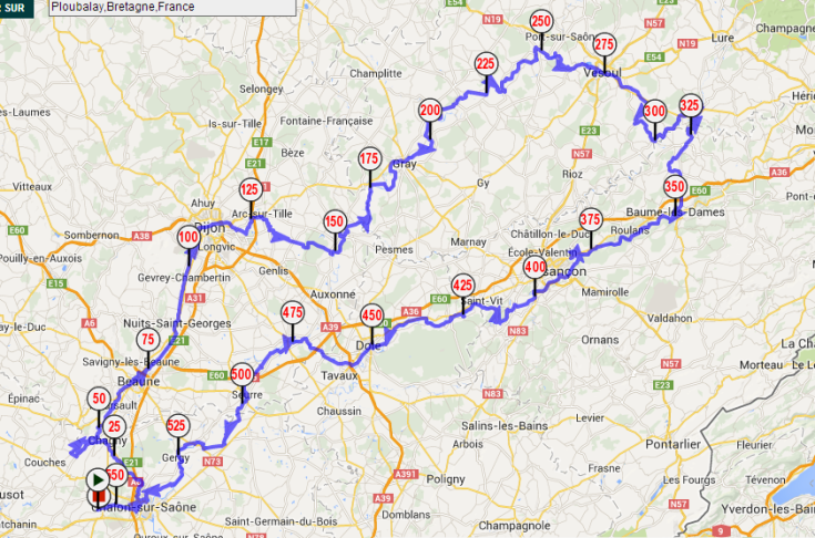 Bourgogne - Franche Comté - 555kms